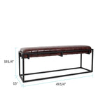 Brisbane Leather Bench