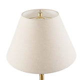 Retro-Inspired Faux Wood Floor Lamp, Brown
