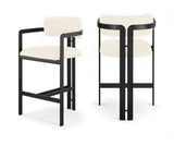 Aurum - Vegan Leather Upholstered Counter Stool With Graphite Black Base