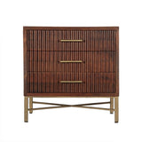 Cosmopolitan 26" Three Drawer Nightstand in Honey Brown - New