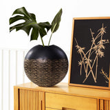 Golden Thread Medium Disc Vase