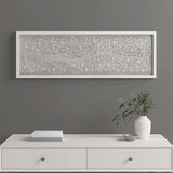 Botanical Carved Branches Reclaimed Wood Wall Decor, Grey