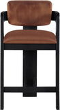Sacha - Velvet Stool With Black Base