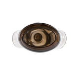 Smokey Umber Flared Edged Glass Vase- Tall