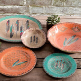 Feather Southwestern Melamine Dinner Bowls, Set of 24
