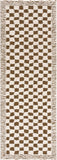 Leryn Brown Checkered Plush Rug