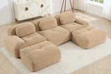 MIA 117'' 3-Seater Sofa with 2 Ottomans