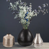 Chiseled Silver Bell Vase- Large