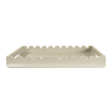 Rectangular Scalloped Riviera Tray - Taupe