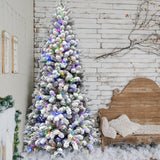 6.5-Ft. Flocked Alaskan Pine Christmas Tree