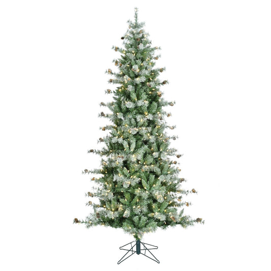 6.5 Ft. Buffalo Fir Slim Artificial Christmas Tree with White Incandescent Smart Lights