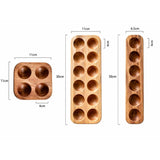 Wooden Egg Storage Tray Natural Acacia Holder