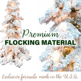 7.5-ft. Elk Mountain Snow Flocked Christmas Tree with Warm White Lights