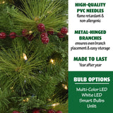 Set of Two Newberry Pine Artificial Trees with Battery-Operated LED String Lights