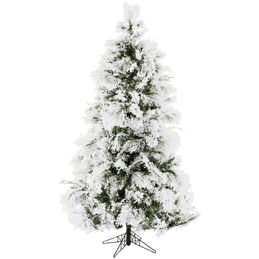 Flocked Snowy Pine Christmas Tree