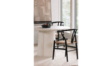 Ventana Dining Chair Black And Natural - Set Of Two