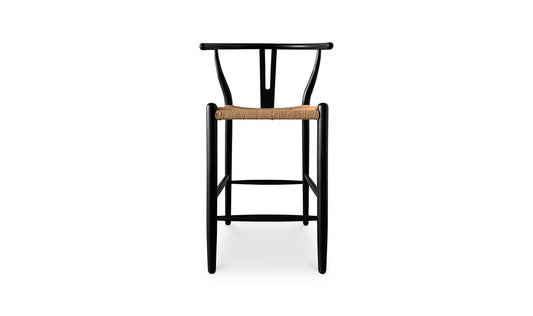 Ventana Counter Stool Black and Natural