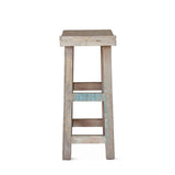 Ibiza 19" Counter Chair in Vintage Teal Reclaimed Wood