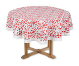 Red Floral Tablecloth