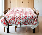 Floral Tablecloth - Red Cloth Tablecloth