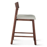 Lenox 18" Upholstered Counter Chair in Walnut