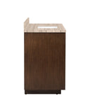 Morombe 36" Cocoa Travertine Vanity with Rectangular Undermount Sink