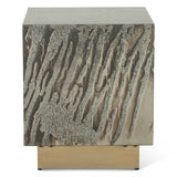 Mojave 20" Side Table in Desert Patina with Brass Base