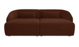 Amelia Double Chaise Modular Sectional Chestnut
