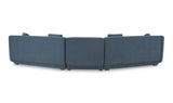 Fraser 3 Piece Modular Sectional with Slipper Deep Blue
