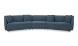Fraser 3 Piece Modular Sectional with Slipper Deep Blue