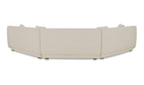Fraser 3 Piece Modular Sectional with Wedge Slipper White