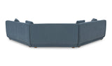 Fraser 3 Piece Modular Sectional with Wedge Slipper Deep Blue