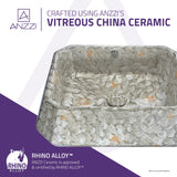 Sona Series Ceramic Vessel Sink in Marbled Adobe