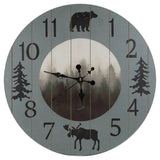 Foggy Forest Rustic Lodge Wall Clock, 4 MOQ