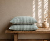 Striped Pillowcases - Forest Green