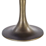 Palm Springs 48" Round Dining Table with Brown Lajaria Marble and Gold Base