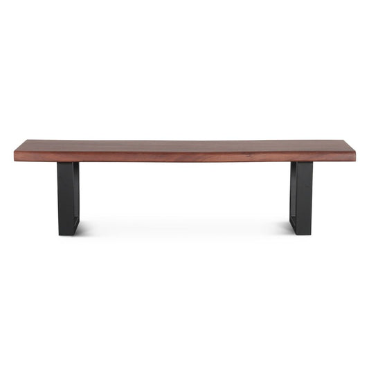Reed 68" Bench in Light Sequoia with Gunmetal Legs