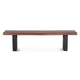 Reed 68" Bench in Light Sequoia with Gunmetal Legs