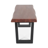 Reed 68" Bench in Light Sequoia with Gunmetal Legs
