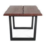 Reed 79" Dining Table in Light Sequoia with Gunmetal Legs