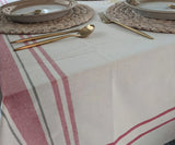 French Striped Tablecloth