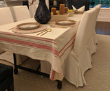 French Striped Tablecloth