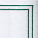 Green Napkins - Double Line Embroidered