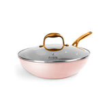 Frok 11" All-In-One Ceramic Non-Stick Fry Pan Meets Wok w/ Lid