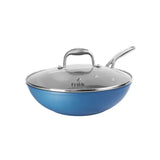 Frok 11" All-In-One Ceramic Non-Stick Fry Pan Meets Wok w/ Lid