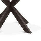 Rapallo 48" Round Dining Table in Natural Mango Wood and Iron