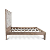 Tangiers King Bed in Carved Natural White