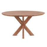 Tallinn 54" Round Dining Table in Weathered Acacia
