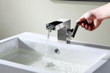 Zhona Series Single Hole Single-Handle Low-Arc Bathroom Faucet in Polished Chrome