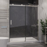 Rhodes Series 45 to 48 in. x 76 in. Sliding Frameless Shower Door with Tsunami Guard Tempered Glass